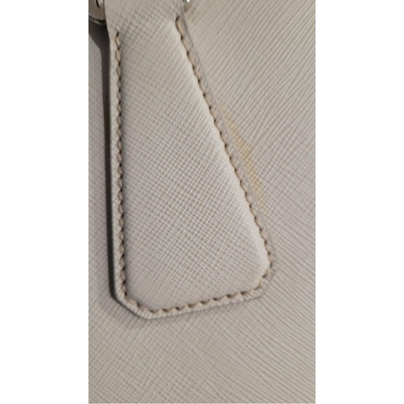 👜🍄🟫 PRADA Saffiano Leather Laptop Tote – Bone / Mushroom 🍄🟫👜 - Picture 8 of 15